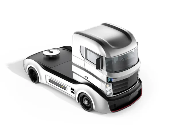 Autonóm hybrid truck elszigetelt fehér background — Stock Fotó