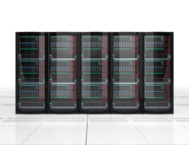 Blade sunucu sistemi beyaz arka planda satır