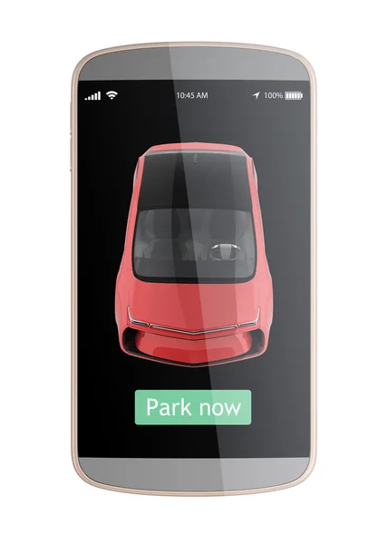 Концепція дизайну інтерфейсу автоматичного паркування — стокове фото