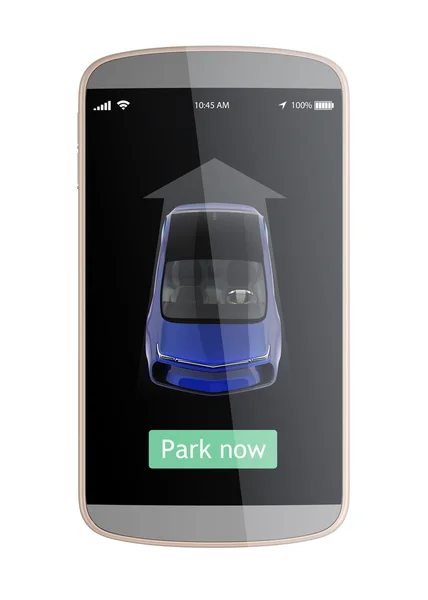 Automatische parkeren apps interface ontwerp — Stockfoto