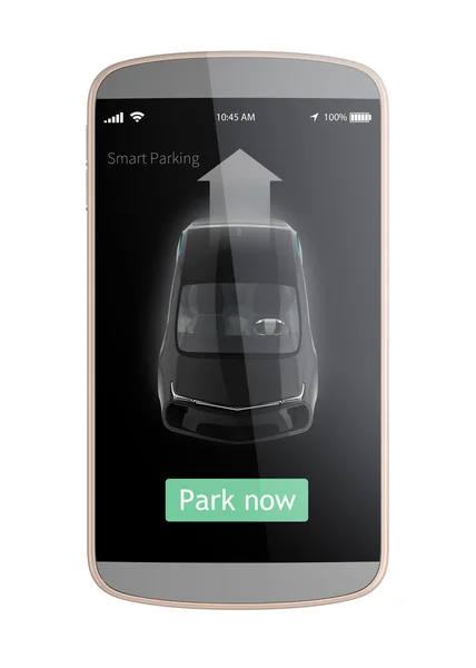 自動駐車場アプリケーション インターフェイス デザイン コンセプト — ストック写真