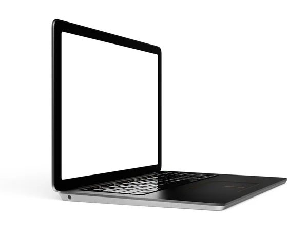 Ordenador portátil con pantalla en blanco para espacio de copia — Foto de Stock