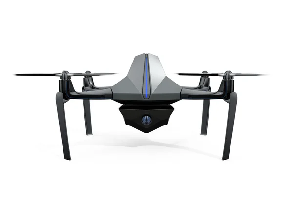 Drone autónomo no tripulado con cámara de vigilancia . — Foto de Stock