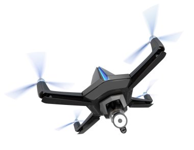 Stealth dron donatmak ile beyaz arka plan üzerinde izole arama ışık