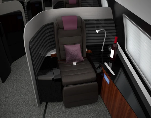 Luxe business class interieur — Stockfoto