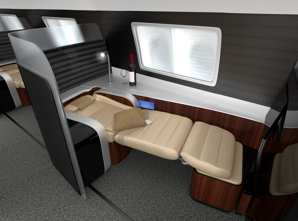 Luxurious business class interior