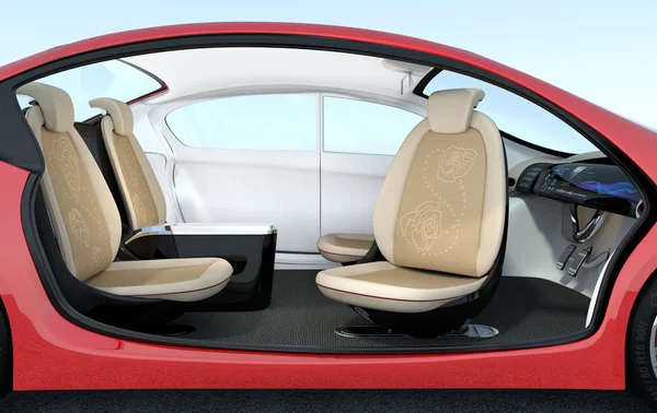 Zelf-rijdende auto interieur concept — Stockfoto