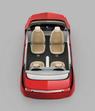 Kendi kendine sürüş araba kesit resmin görünümünü arka