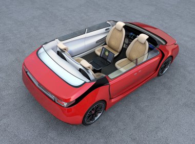 Kendi kendine sürüş araba iç kavramı