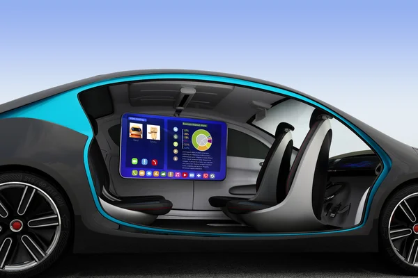 Autonomous car interior concept — Stock Photo, Image