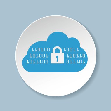 Cloud güvenlik için vektör simgesi