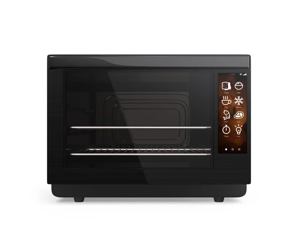 Front view of electric oven with touch screen — Stock Photo, Image