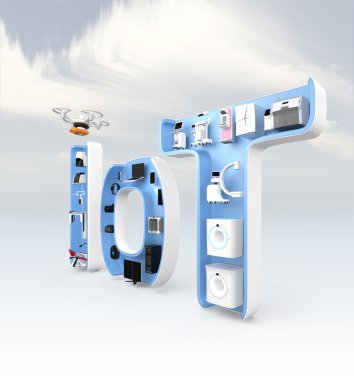 Medical imaging system, dental equipment in IoT word clipart