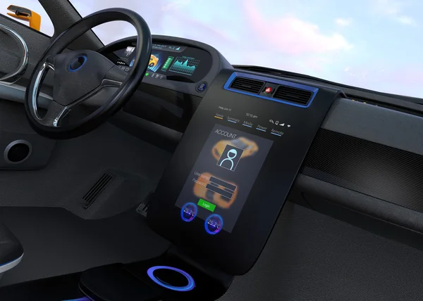 Electric vehicle center console concept — Stock Photo, Image