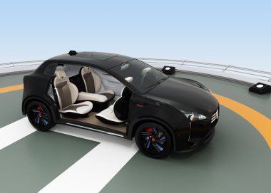 Helikopter pisti üzerinde siyah elektrik Suv Park