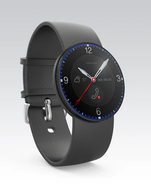 灰色の背景で隔離のスマートな腕時計 — ストック写真
