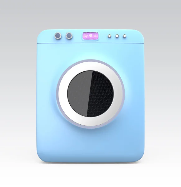 Wassen machine met aanrakingspaneel, Internet van dingen concept. — Stockfoto