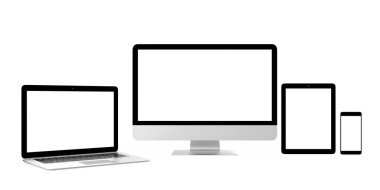 Akıllı telefon, dizüstü bilgisayar, masaüstü bilgisayar için kopya alanı boş ekran ile