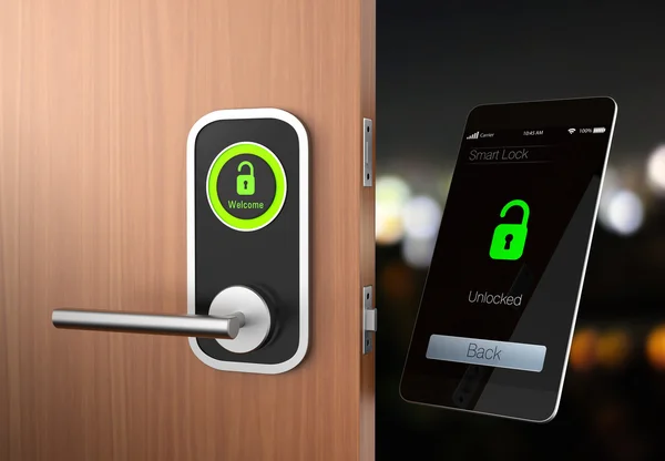 Smart Lock Konzept mit Clipping-Pfad. ursprüngliche Gestaltung — Stockfoto