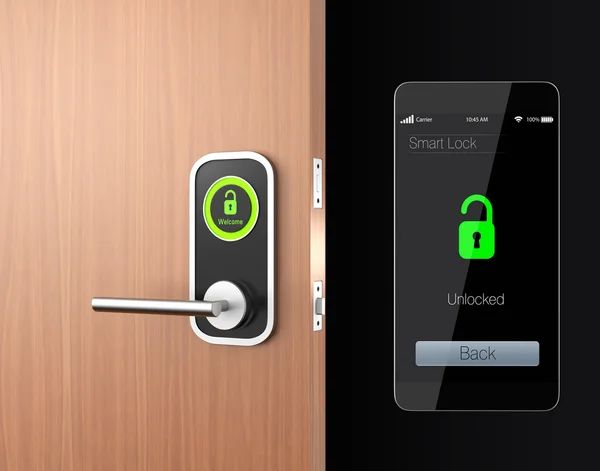 Slimme lock concept met uitknippad. oorspronkelijke ontwerp — Stockfoto