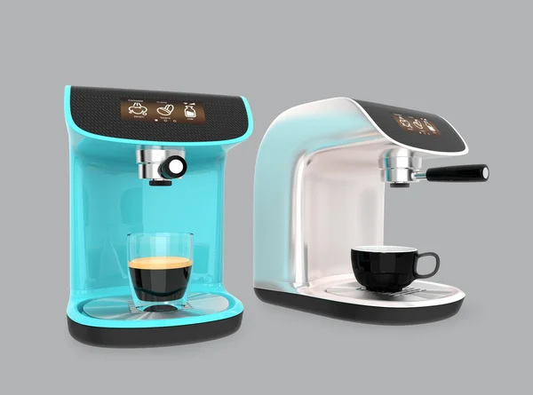 Elegante macchina da caffè espresso con touch screen — Foto Stock