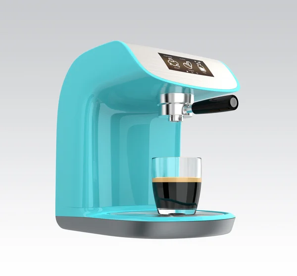 Elegante macchina da caffè espresso con touch screen — Foto Stock