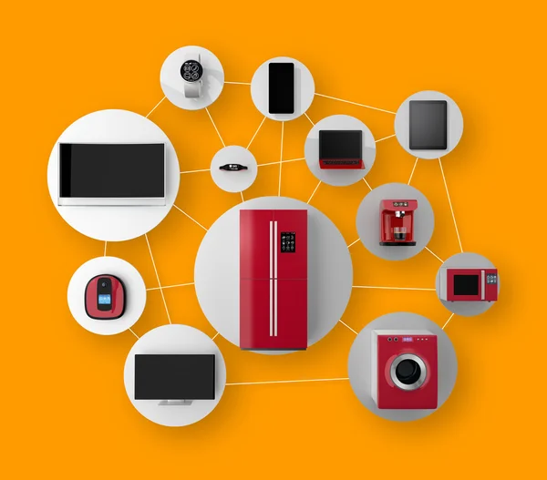 Smart appliances in network. Concept for Internet of Things. — Stock Photo, Image