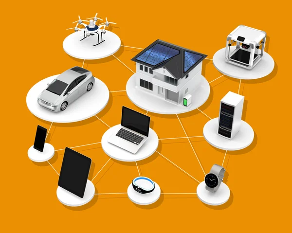 Concept of smart energy saving ecosystem — Stock Photo, Image