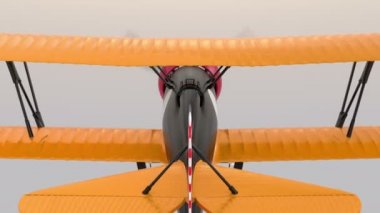 Gün batımı gökyüzünde uçan sarı ve siyah çift kanatlı