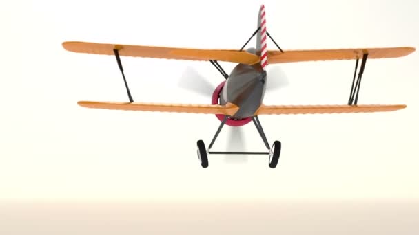 Twee dubbeldekkers vliegen in het avondrood — Stockvideo