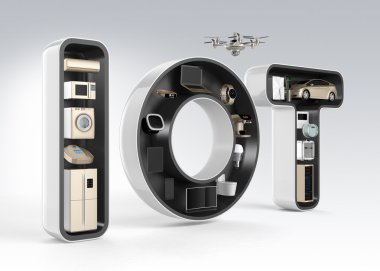 Word'de çok akıllı cihaz. Internet of Things tüketici ürünleri kavram