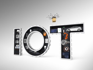 Word'de çok akıllı cihaz. Internet of Things sanayi ürünleri kavram
