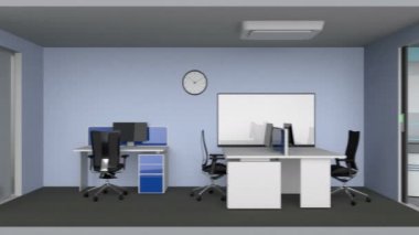 Akıllı ofis binası kavramı animasyon