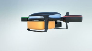Hibrit dron teslim sistemi gösteri. Dikey olarak kaldırabilir bu türü Dron'u ve dikey içinde yatay uçan