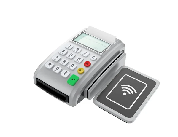 POS device with touch less pad for nfc system — Stock Photo, Image