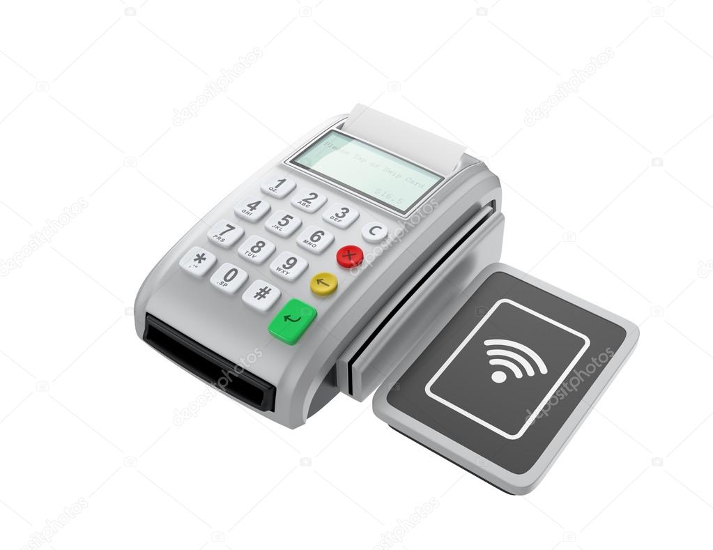 POS device with touch less pad for nfc system