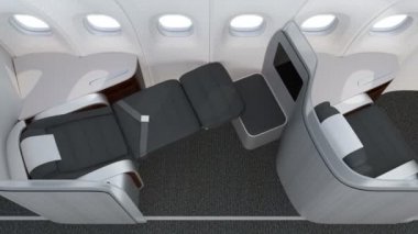 Lüks iş sınıf kabin iç ile buzlu akrilik bölme