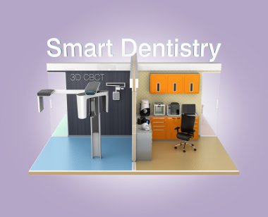 Diş Kliniği 'Akıllı diş hekimliği' metin ile önden görünümü