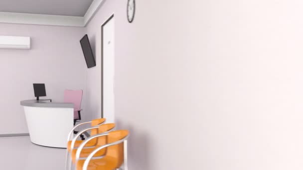 Animación Looping del interior de la clínica dental — Vídeos de Stock