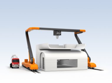 Endüstriyel 3d printerlere harcama maddeler ev modeli yazdırma