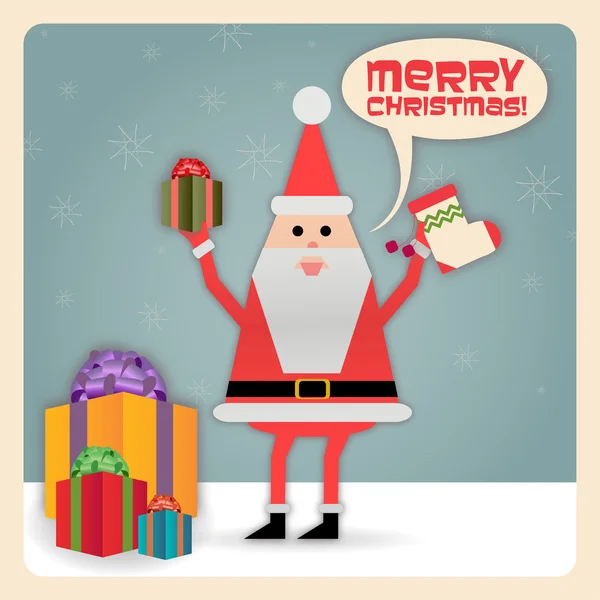 Merry Christmas postcard — Stock Vector