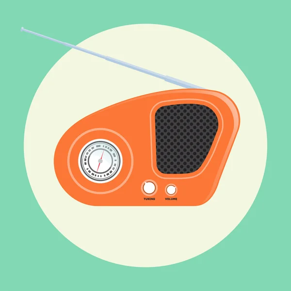 Retro radio template — Stock Vector