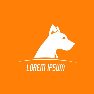 Dog emblem concept template