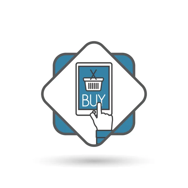 Alışveriş çevrimiçi simgesi — Stok fotoğraf