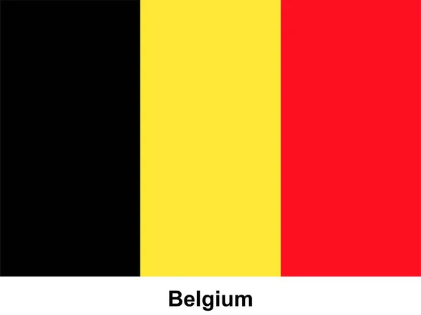 Belgio Bandiera Nazionale Tricolori Verticali Strisce Uguali — Vettoriale Stock