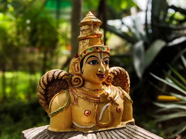 Zijaanzicht Van Garuda Standbeeld Natuurlijke Rotstuin Tirumala Tirumala Andhra Pradesh — Stockfoto