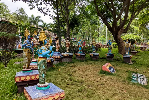 Une Belle Vue Idole Dashavatars Dans Jardin Naturel Roche Arc — Photo