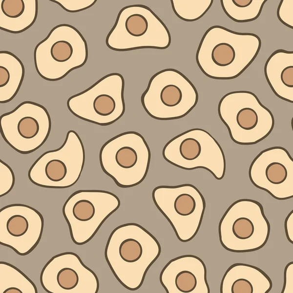 Seamless Repeating Pattern Eggs Pale Brown Background — Stock Vector