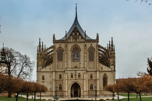 Kościół Barbary Czechy Chram Barbory Kutna Hora Czechy Słynny Gotycki — Zdjęcie stockowe