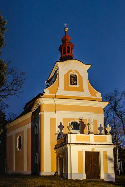 Pilgrimskyrkan John Nepomuk Liten Tjeckisk Som Heter Svaty Jan Centrala — Stockfoto